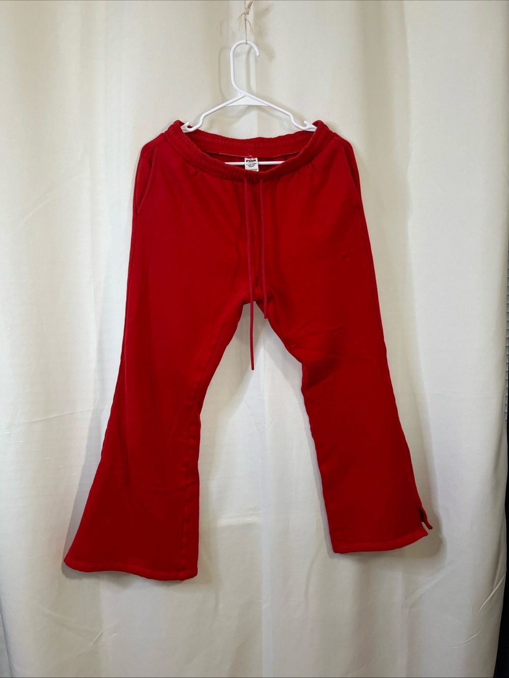 PINK Victoria's Secret Bright Red Drawstring Sweatpants